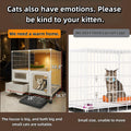Cat Cage Indoor with Litter Box,Giving Lots Gifts,Cat Enclosure with Wheels