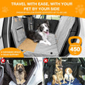 COMPAWNY Dog Car Seat Cover for Back Seat, Hard Bottom Back Seat Extender for Dogs, Waterproof Car Hammock, Backseat Bed and Car Seat Protector, Nonslip Fit for Cars, SUVs, Trucks, 52 x 25 in, Gray