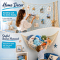 Sukh Fish Net Decorations for Party - 3PCS 39.37 * 78.74 in Fishing Net Decoration Netting for Wall Photo Hanging Nautic