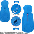EXPAWLORER Fleece Dog Hoodie with Pouch, Blue XXL