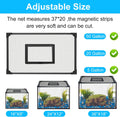 Fish Tank Lid Magnetic Aquarium Net Cover with Feeding Window 5-50 Gallon Aquarium Lid Anti-Jumping Net for Fish 11.8 FT
