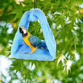 Magnoloran 2 Pack Warm Bird Nest House Bed Hanging Hammock Sleeping Bed Plush Hanging Snuggle Cave Happy Hut for Pet Parrot Parakeet Cockatiel Conure Cockatoo African Grey Macaw(Blue&Grey)