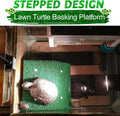 Keedolla Small Turtle Basking Platform Simulation Grass Turtle Ramp, Turtle Resting Basking Dock Floating Décor for Aqua