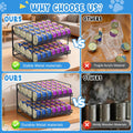 Cat Food Can Organizer, Can Organizer for Pantry, 2-Tier Metal Cat Food Storage Container Holds 56 (3.5oz) Cans，Adjustable Canned Food Organizer and Storage for Counter Kitchen Cabinet (Black, 2 Tier)