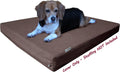 Dogbed4less 41X27X4 Inches Large Size Brown Color Denim Jean Dog Pet Bed External Zipper Cover - Replacement Cover only