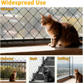10x13ft Cat Netting Balcony, Steel Wire Reinforced Balcony Screen for Pets - Heavy Duty Cat Balcony Protection Net, Anti-Fall Safety Mesh for Windows, Patio, Stairs & Apartment Balcony
