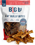 Big Lu - 2-4” Bully and Braided Bites, Variety Bag - 1 lb of 100% Grass-Fed Beef Chews for All Dogs, Natural, Fully Digestible, Long-Lasting Treats