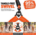 No Tangle Double Dog Leash: 95% Fewer Stops to Untangle for Walking 2 Dogs