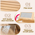 Hamster Cage Chewproof, 40" Large Hamster Enclosure Habitat, Wooden Guinea Pig Cage for Dwarf Hamsters, Dual Openable To