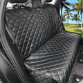 KritterKorner Dog Car Seat Cover for Back Seat, Waterproof Back Seat Covers for Dogs, PU Leather Nonslip Bench Dog Seat Cover Universal Fit Most Vehicles,SUVs,Small Trucks（Black,Standard）