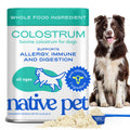 Native Pet Colostrum for Dogs - Bovine Colostrum Powder - Dog Allergy Relief, Itchy Skin Relief, Immune Support & Gut Health - 100% Single-Ingredient Supplement with Bioactive Nutrients - 120 Scoops
