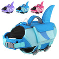 Dogcheer Shark Dog Life Jacket, High Buoyancy Dog Life Vest with Removable Foam Panels, Rescue Handle & Reflective Stripes, Dog Swimming Vest for Swim-Loving, Beginner, Senior & Weak Dogs, Blue XS