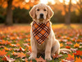 Fall Dog Bandanas 2PCS Halloween Pumpkin Spider Web Large Dogs