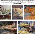 PINVNBY Bearded Dragon Hammock, Bearded Dragon Tank Accessories, Jungle Climber Vines Flexible Reptile Terrarium Leaves 