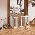 Snughome Short Dog Gate Indoor, 16" High Freestanding Small Dog Door Gates with Support Feet, Expands Up to 48’’ Wide Fo