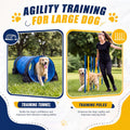 13pcs Large Dog Agility Training Equipment with 28'' Tunnel and Weave Poles