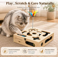 Cat Nail Scratch Puzzle Enrichment Box, Nail File Box with Flip-Top Lid