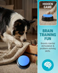 Dog Buttons for Communication, Recordable Button for Dog Starter Training, 30-Second Clear Speech Recording Pet Talking Buttons for Cats and Dogs, Potty Training & Mealtime Signaling (Blue, Colour)