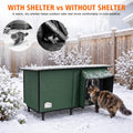 Heated Outdoor Cat House, Weatherproof Shelter with Heating Pad, Winter Use