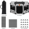 Enclosed Pet Playpen, Portable Cat & Puppy Playpen with Sturdy PVC Pipe Frame and Scratch-Resistant Fabric, Soft Kennel 