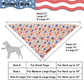 ADOGGYGO American Flag Dog Bandana, Ice Cream Hamburg Flag Pet Scarf, Premium Durable Fabric, Patriotic 4th of July Bandanas for Medium Large Dogs Pets (Large)