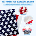 Dog Bandanas XLarge 2PCS in Storage Box, Reversible American Flag Pet Scarf for Boy and Girl, Washable, Adjustable Bandana for Dogs, 4th of July Patriotic Bandana for Large and Extra Large Dogs