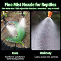 Reptile Mister Nozzles - T Double Misting Assembly, 1/4'' Misting Nozzles for Terrarium, Paludarium, Vivarium, Plants, A