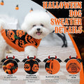 EXPAWLORER Halloween Dog Sweater,Cozy Dog Outfits Knitwear,Orange S
