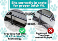 Red Hound Auto Metal Replacement Tray for Dog Crate 35.375 x 21.875 Heavy Duty Galvanized Steel Chew Proof Kennel Cage P