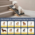 Dog Ramp for Stairs 2 Pack - Adjustable Wooden Stair Wedges for Small Dogs, Foldable Indoor Dog Stair Ramp with Triangul
