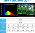 SEAOURA 24/7 Led Aquarium Light for Plants Growth-Full Spectrum, 12-18 Inch