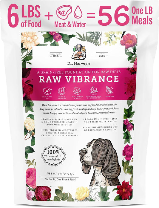 Dr. Harvey's Raw Vibrance Grain Free Dehydrated Foundation for Raw Diet Dog Food (6 Pounds)