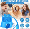 nooepc 6PCS Dog Washing Gloves Pet Grooming Gloves Dog Bath Supplies Dog Bath Brush Silicone Gloves for Dogs and Cats Bathing Dog Comb Dog Toothbrush