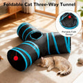 Tempcore Pet Cat Tunnel Tube Cat Toys 3 Way Collapsible, Tunnels for Indoor Cats，Kitty Bored Peek Hole Toy Ball Cat, Puppy, Kitty, Kitten, Rabbit
