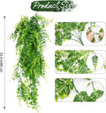 Reptile Plants for Bearded Dragon Tank Accessories, 2 Pack Terrarium Hanging Vines Artificial Leaves with Suction Cups f