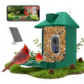 Bird Feeder with Camera,2K Live View,WiFi Smart Bird House with Cam Solar Powered for Outdoor,Night Vision,AI Identify,Auto Record Video,Real-Time App Alerts,Birdwatching Gifts for Family,Birds Lover