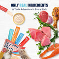 YOSSOA Lickable Cat Treats Variety Pack - 36 Sticks Wet Cat Treat Puree with Taurine, Fish Oil & Vitamins - Grain Free Lickable Puree for Immune & Heart Support for Picky Eaters (4 Variety Flavors)
