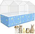 Rabbit Cage, 48" x 24" Large Pet Playpen Enclosure for Small Animal- Guinea Pig, Hamster, Bunny, Puppy, PVC Frame Chicke
