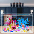 Kooterfun Mermaid's Castle Fish Tank Decorations-28pack Include Castle Hideout, Faux Coral,Starfish and Artificial Plast