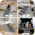 Dog Stairs for Small Dogs 27”H, 6-Step Dog Steps for High Bed, High-Density Foam Pet Stairs with Non-Slip Removable Wash