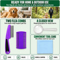 yumflan 12-Piece Tick Removal Tool Kit for Dogs & Cats with Tweezers