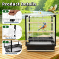 17.5inch Small Travel Bird Cage with Horizontal Wire for Parakeets