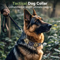 2026 Upgrade Waterproof AirTag Dog Collar, Military Tactical Dog Collar with AirTag Holder, Comfortable Control Handle and Metal Buckle, GPS Dog Collar Holder for Medium to Large Dogs (Khaki,L)