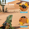 CoguZed 3 Sizes Bearded Dragon Harness and Leash Set, Adjustable Soft Leather Lizard Walking Lead, Reptile Training Leas