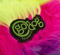 goDog Furballz Squeaky Plush Ball Dog Toy, Chew Guard Technology - Rainbow
