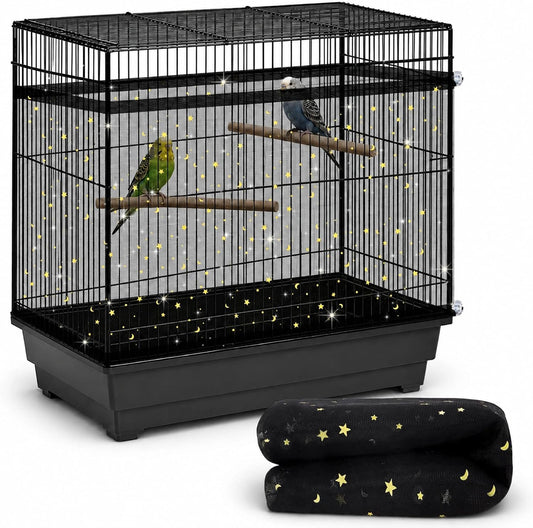 Large Bird Cage Seed Catcher Net Adjustable Stretchy Bird Cage Cover