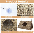 Hanging Reptile Hide Cave,Natural Seagrass Bearded Dragon Hammock Hideout,L