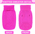 Dog Sweaters for Small Dogs Knit Small Dog Sweater Warm Winter Dog Clothes Girl Turtleneck Puppy Sweater Sleeveless Chihuahua Clothes for Cold Weather Solid Stretchy Pet Cat Outfit (Rose, S)