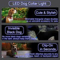 QUELIEN Dog Collar Light, Clip On LED Dog Light for Night Walking, High Visibility Light Up Dog Collar Accessory with 2 