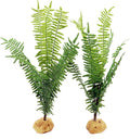 JIHAQUA Fake Fern Plants, Plastic Reptile Terrarium Decor